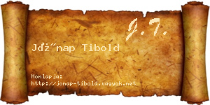 Jónap Tibold névjegykártya